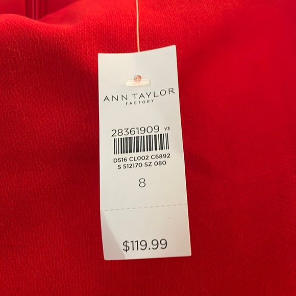 Red Ann Taylor fitted dress - Picture 2 of 4
